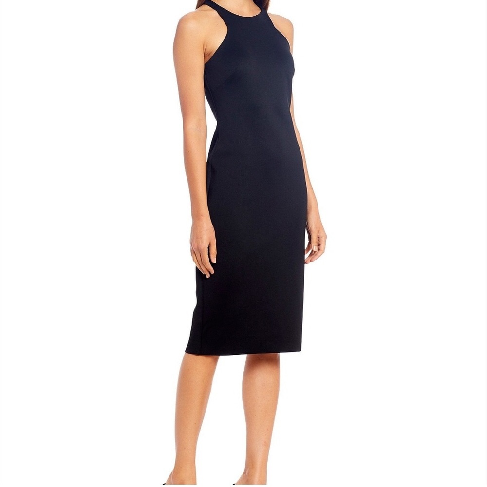 Belle Badgley NWT Mischka Dylan Black Sleeveless Body Con Dress - 0